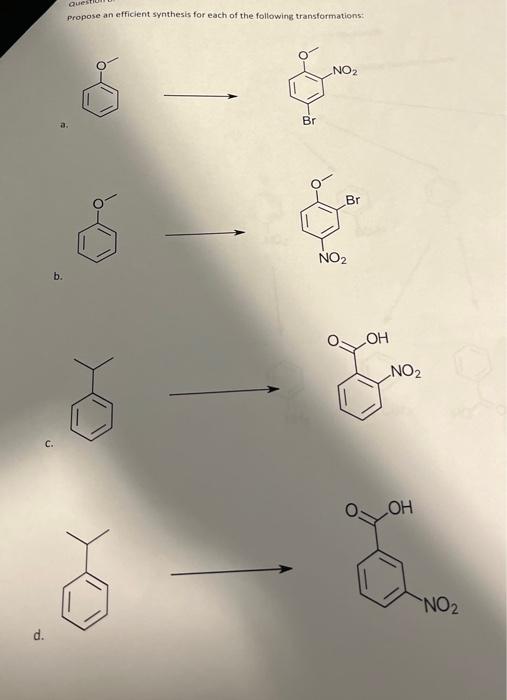 Solved propose an efficient synthesis for each of the | Chegg.com