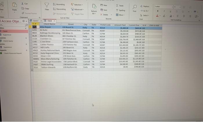 Solved Querying A Database Access Module 2 AC 115 3. Create | Chegg.com