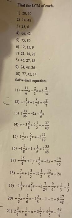 find the lcm of 2 3 4 6 and 8 27