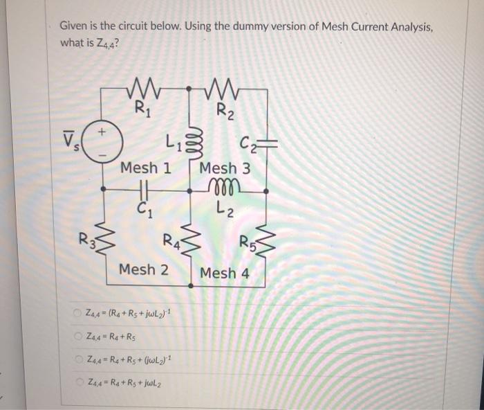 Solved Given is the circuit below. Using the general version | Chegg.com