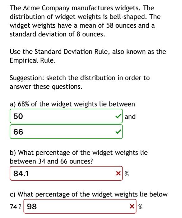 Solved The Acme Company manufactures widgets. The