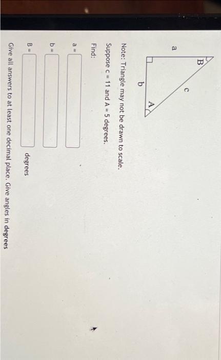 Solved A A = B = B B = Note: Triangle May Not Be Drawn To | Chegg.com