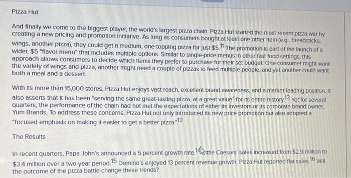 Solved Pizza is big business in the United States and | Chegg.com