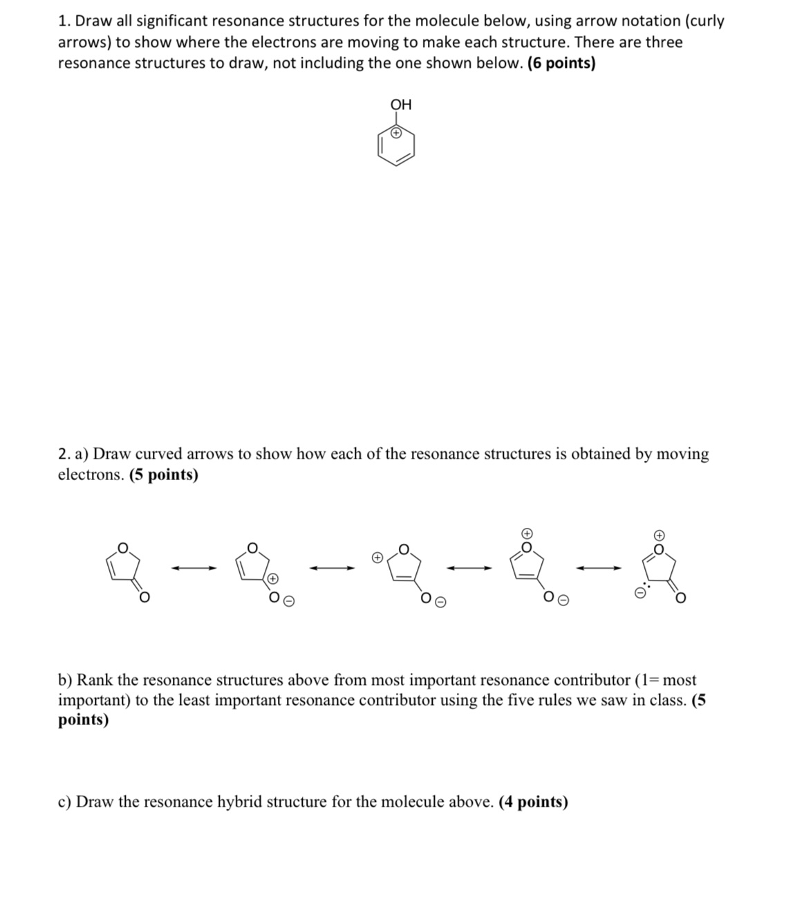 Solved Draw all significant resonance structures for the | Chegg.com