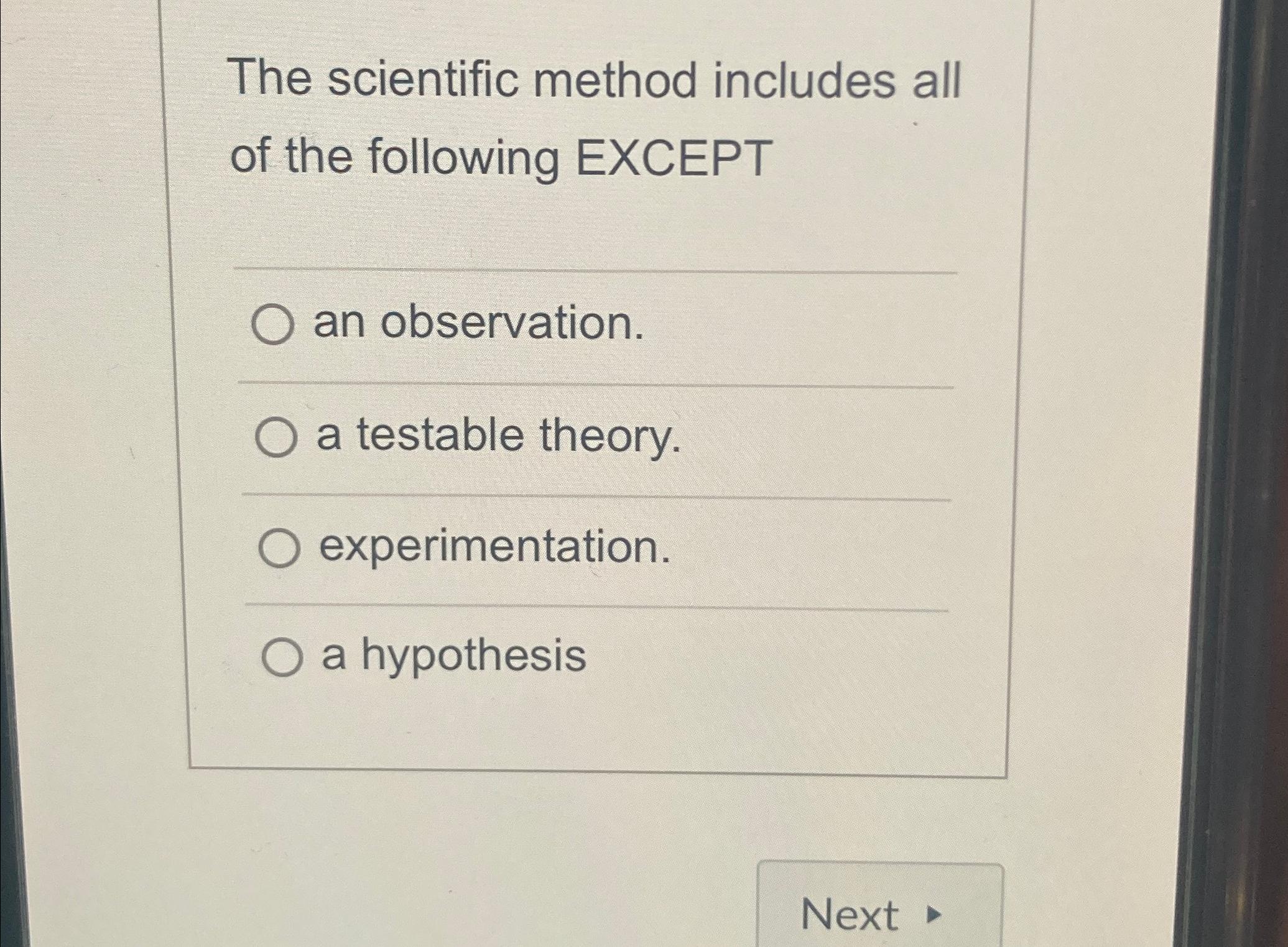 scientific methods include observation hypothesis experiment and theory