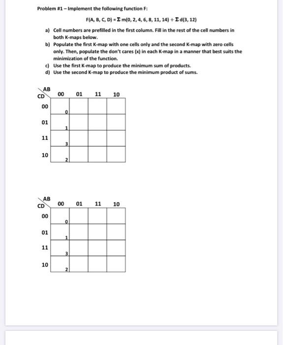 Solved Problem #1 - Implement the following function : F(A, | Chegg.com