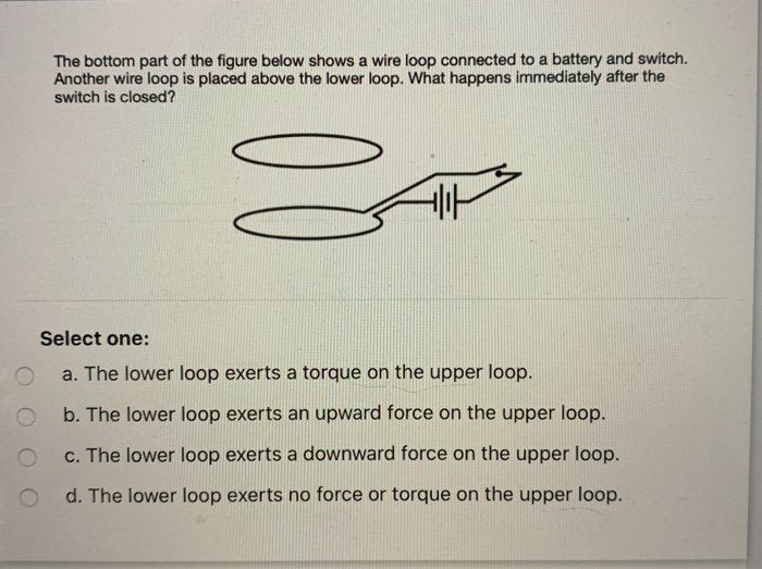 Solved The bottom part of the figure below shows a wire loop | Chegg.com
