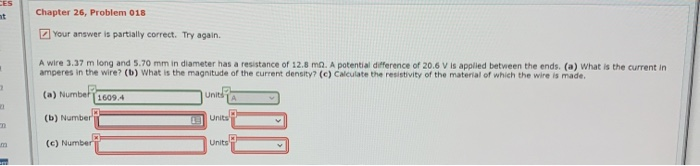 Solved CES it Chapter 26, Problem 018 your answer is | Chegg.com