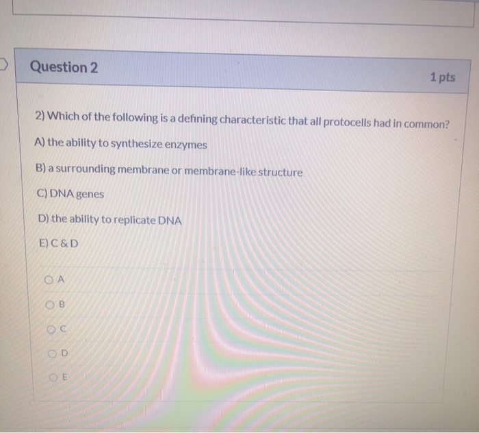 Solved Question 1 1 Pts 1) Which Of The Following Is The | Chegg.com