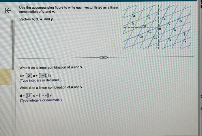 Solved Use The Accompanying Figure To Write Each Vector | Chegg.com