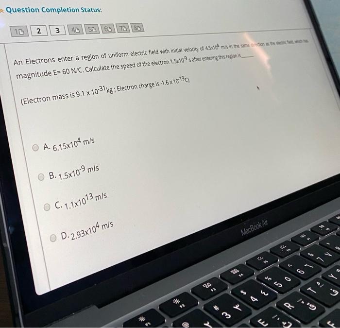Solved a Question Completion Status: 16 2 3 80 450 670 An | Chegg.com