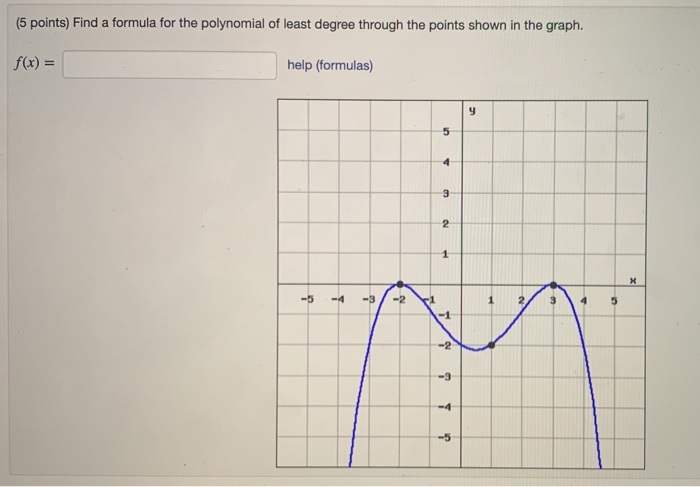 Solved (5 points) Find a formula for the polynomial of least | Chegg.com