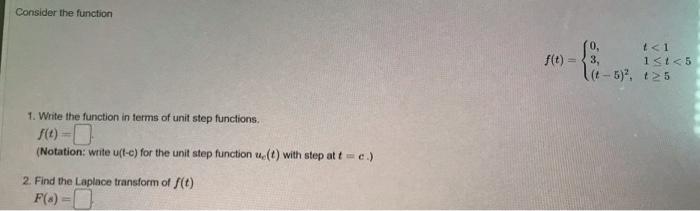 step function notation