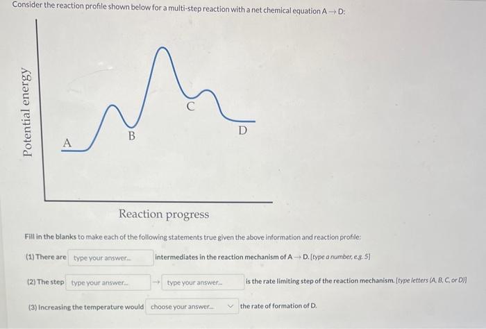 Solved Consider The Reaction Profile Shown Below For A Chegg Com