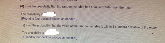 Solved 3 The probability density function of a random | Chegg.com