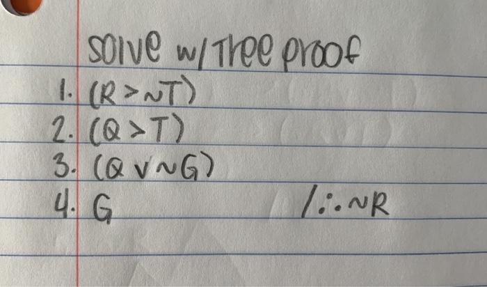 Solved Im unsure if i solved the tree proof correctly. Can | Chegg.com