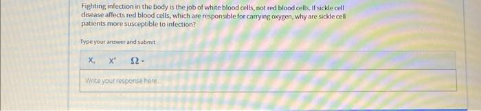Solved Sickle cell anemia is caused by a change in the | Chegg.com