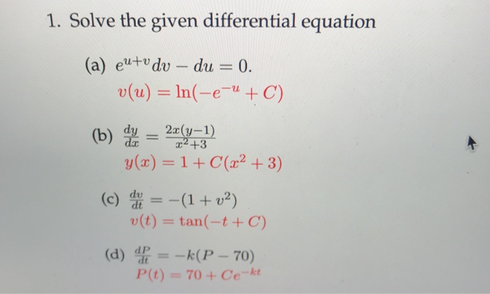 Solved answers are in red but could someone write the steps | Chegg.com