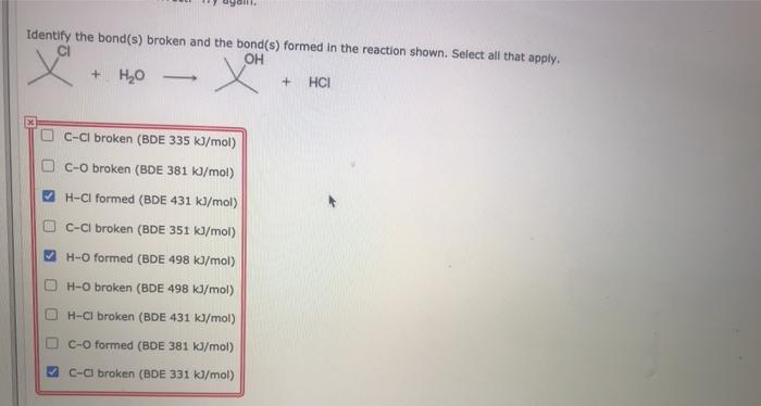 Solved Identify The Bond(s) Broken And The Bond(s) Formed In | Chegg.com