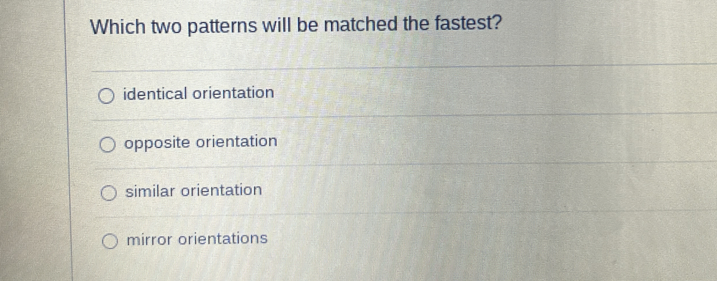 Solved Which two patterns will be matched the | Chegg.com