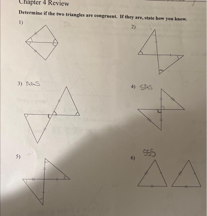 Solved Determine if the two triangles are congruent. If they | Chegg.com