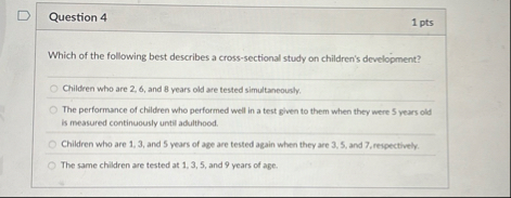 Solved Question 41 ﻿ptsWhich of the following best describes | Chegg.com