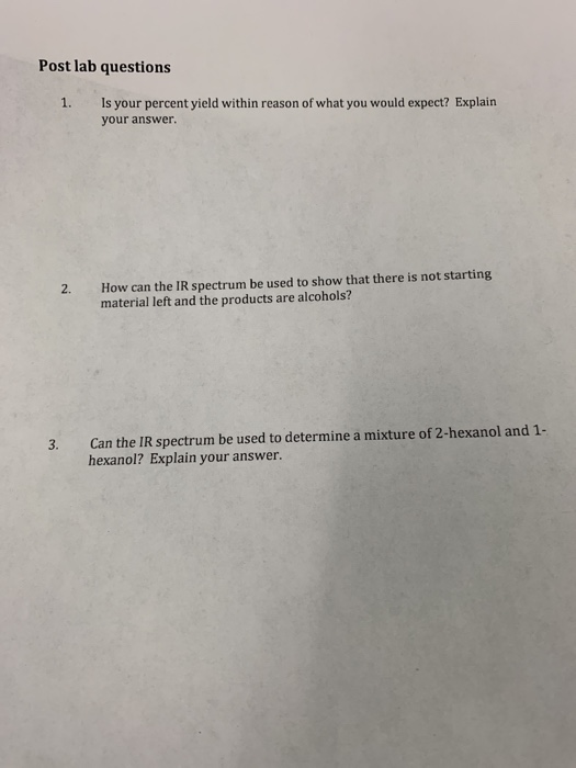 Solved Pre lab questions: You may need to use your text book | Chegg.com