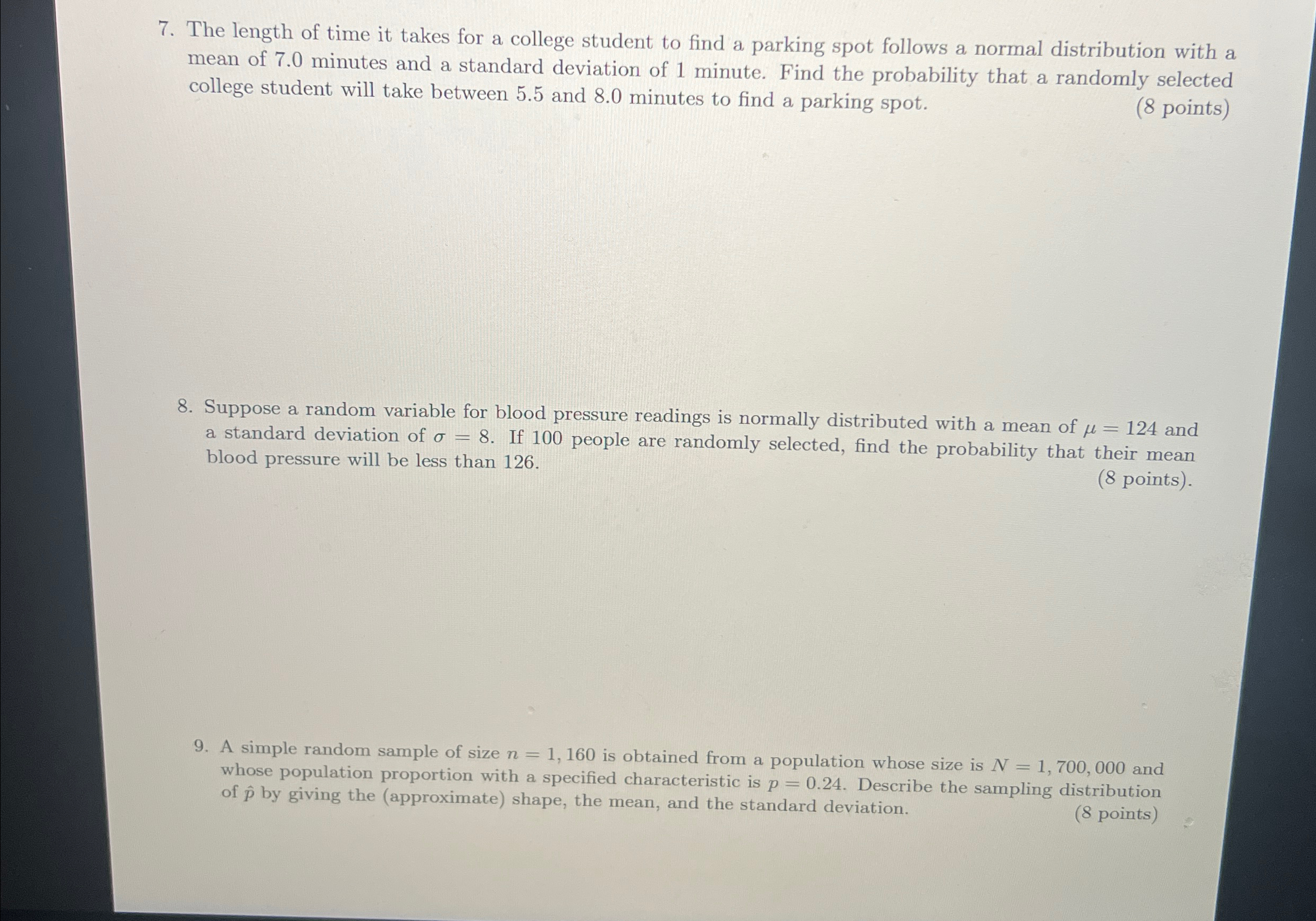 Solved The length of time it takes for a college student to | Chegg.com