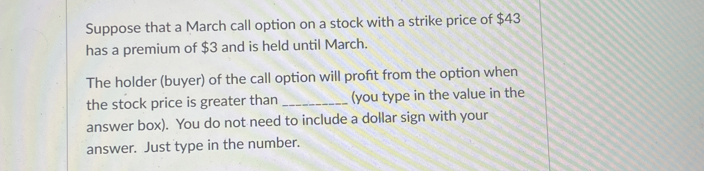 Solved Suppose that a March call option on a stock with a | Chegg.com