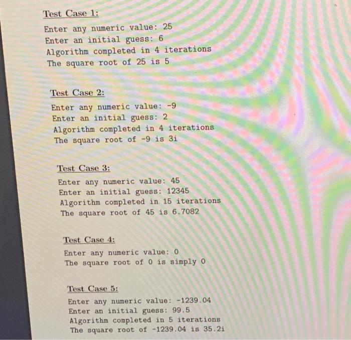 Solved HW4 COP2271 MATLAB Square Root Algorithm Key