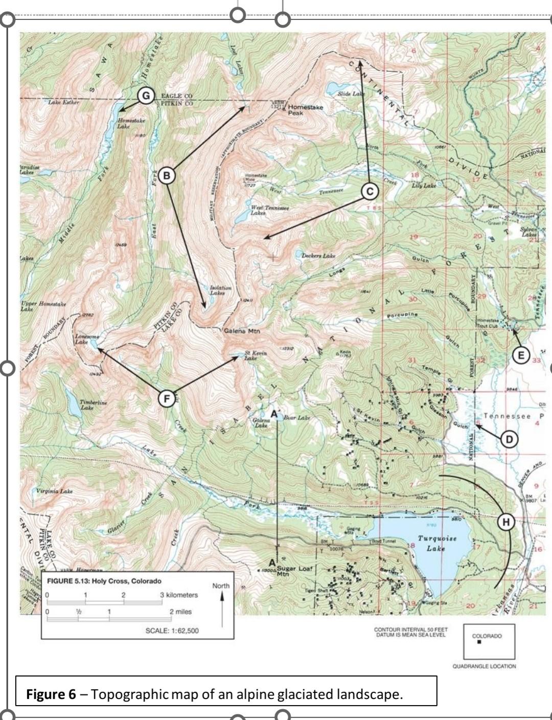 Solved Activity 6B - Identifying Glacial Features on a | Chegg.com