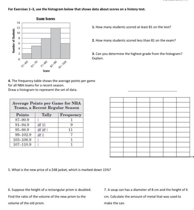 Solved 7.4 Building Histograms from Frequency Tables & | Chegg.com