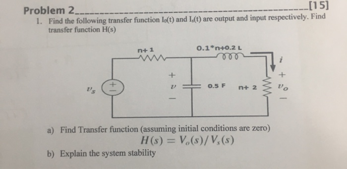 Solved Problem 2___ __[15] 1. Find the following transfer | Chegg.com