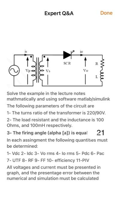 Solved Expert Q&A Done SCR We Vo I Solve the example in the | Chegg.com