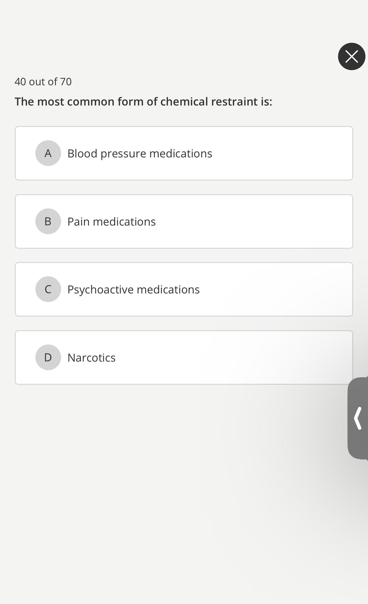 Solved 40 ﻿out of 70The most common form of chemical