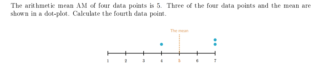 Solved The arithmetic mean AM of four data points is 5 . | Chegg.com