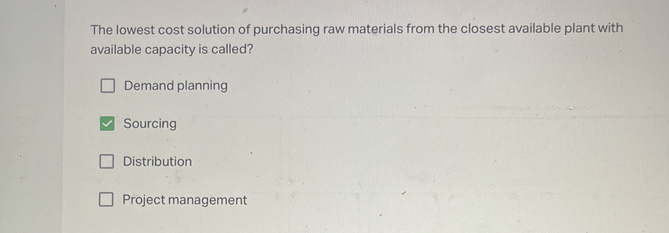 Solved The lowest cost solution of purchasing raw materials | Chegg.com