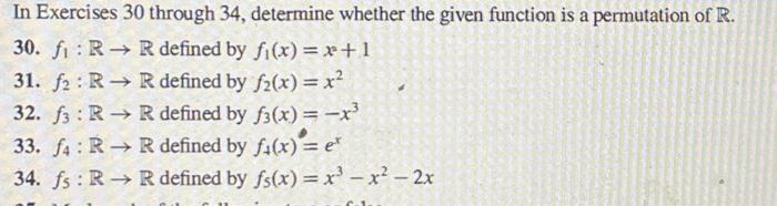 Solved In Exercises 30 through 34 , determine whether the | Chegg.com