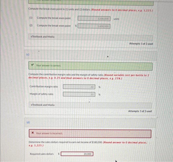 Solved Compute The Break-even Point In (1) Units And (2) | Chegg.com