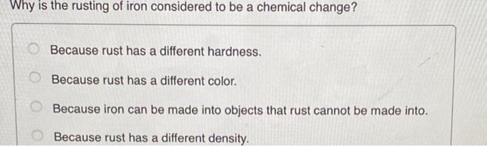 Solved Why is the rusting of iron considered to be a | Chegg.com