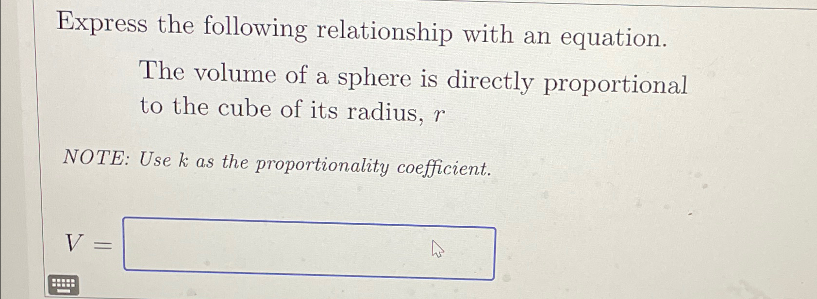 Solved Express the following relationship with an | Chegg.com