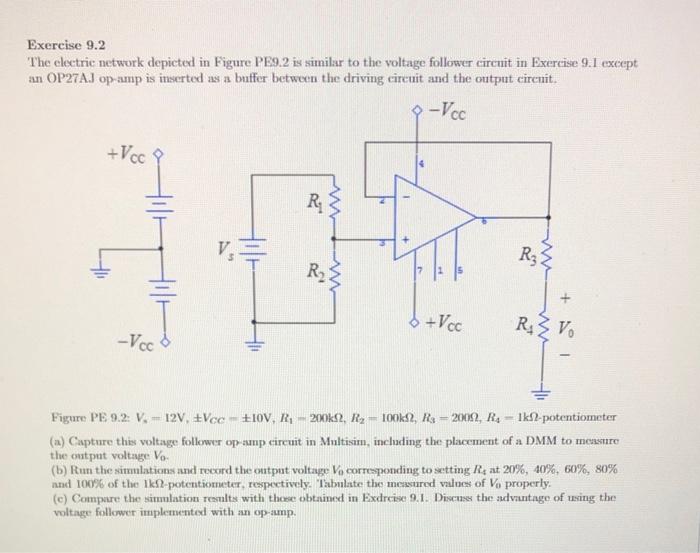Exercise 9.2 The electric network depicted in Figure | Chegg.com