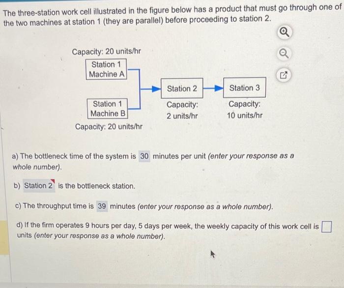 Solved The Three-station Work Cell Illustrated In The Figure | Chegg.com