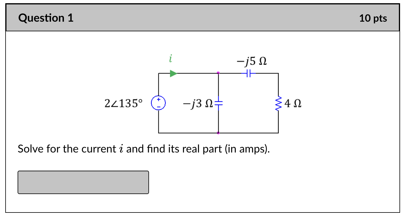 Finding Current Example Problem Solved Question 1Solve for the current \( i \) and find | Chegg.com