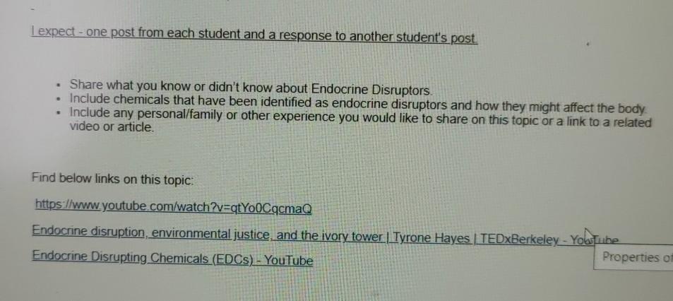 Solved Write About Endocrine Disruptors? 2 Or 3 Paragraphs | Chegg.com