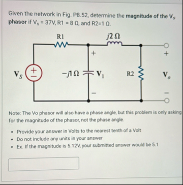 Solved Given the network in Fig. P8.52, ﻿determine the | Chegg.com
