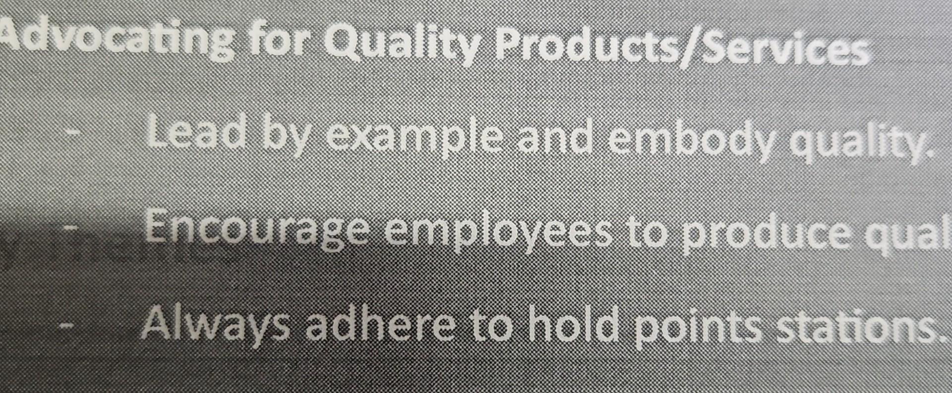 zead by example and embody quality. Encourage | Chegg.com