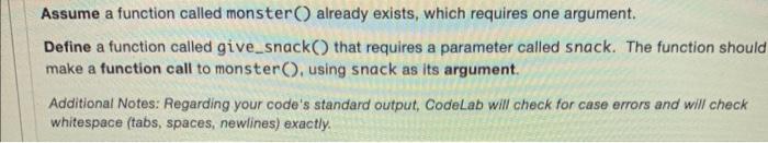 Solved Assume that a function called takes_two() already | Chegg.com