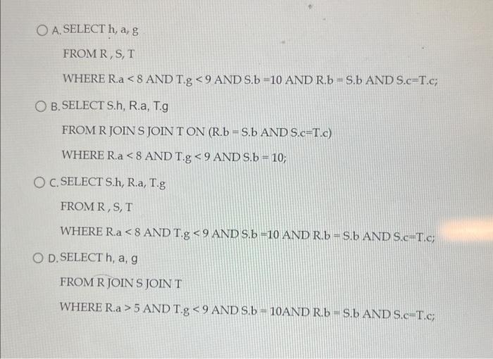 Solved Considering The Following Relational Schema. | Chegg.com