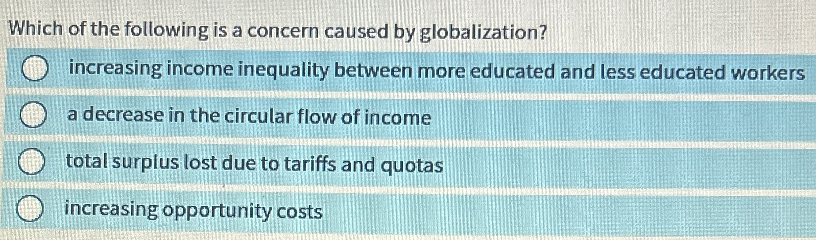 Solved Which of the following is a concern caused by | Chegg.com